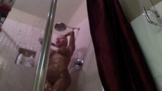 Nikita takes a hot shower